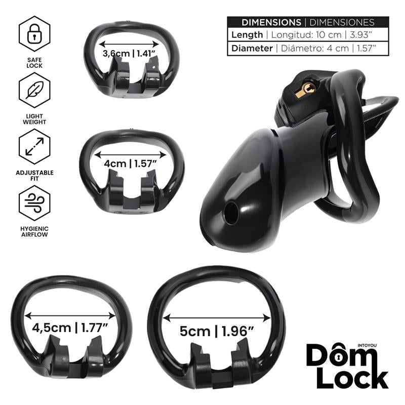 DOMLOCK - CLOSURE JAULA PARA EL PENE CON CANDADO INTERNO