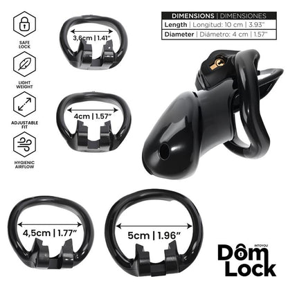 DOMLOCK - CLOSURE JAULA PARA EL PENE CON CANDADO INTERNO