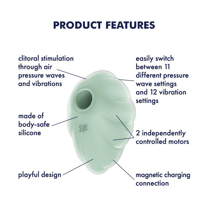 SATISFYER - CLOUD DANCER SUCCIONADOR Y VIBRADOR MENTA