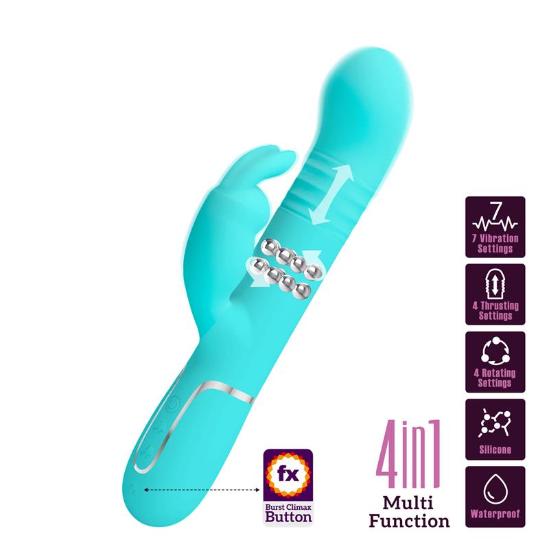 PRETTYLOVE - COALE VIBRADOR CON BOLAS ROTATORIAS Y UP AND DOWN USB