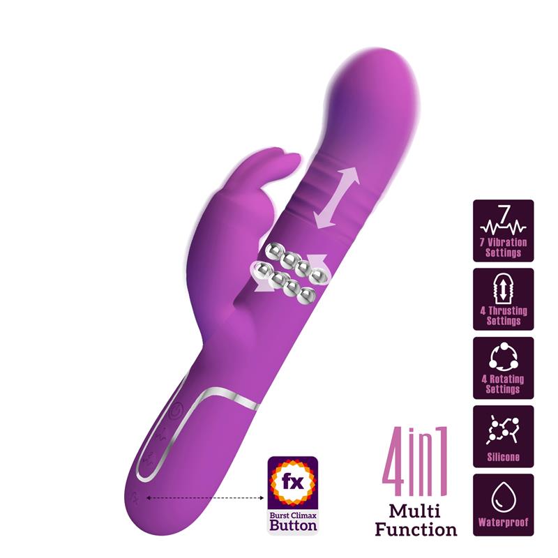 PRETTYLOVE - COALE VIBRADOR CON BOLAS ROTATORIAS Y UP AND DOWN