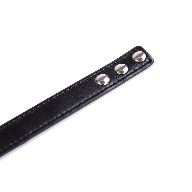 LATETOBED BDSM LINE - COLLAR CON ARO AJUSTABLE 38,2 CM NEGRO