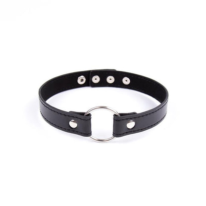 LATETOBED BDSM LINE - COLLAR CON ARO AJUSTABLE 38,2 CM NEGRO