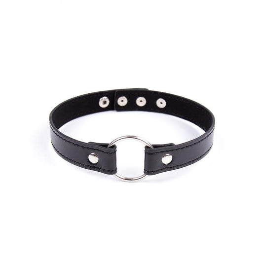 LATETOBED BDSM LINE - COLLAR CON ARO AJUSTABLE 38,2 CM NEGRO