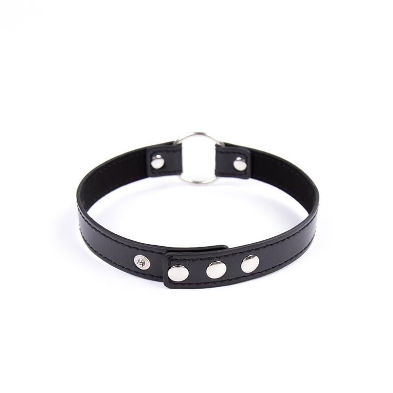 LATETOBED BDSM LINE - COLLAR CON ARO AJUSTABLE 38,2 CM NEGRO