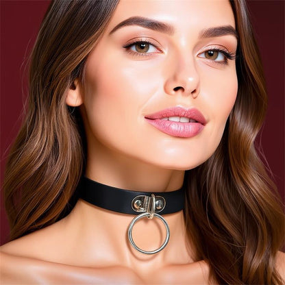 CINDERELLA - COLLAR CON ARO CUERO VEGANO TALLA ÚNICA