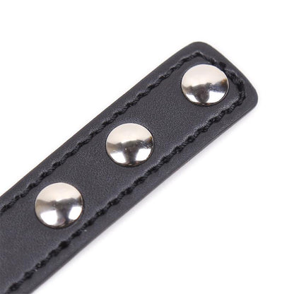 LATETOBED BDSM LINE - COLLAR CON ARO EN FORMA DE CORAZÓN AJUSTABLE 41,5 CM NEGRO