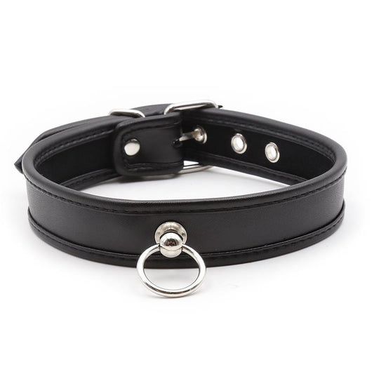 LATETOBED BDSM LINE - COLLAR CON ARO NEGRO