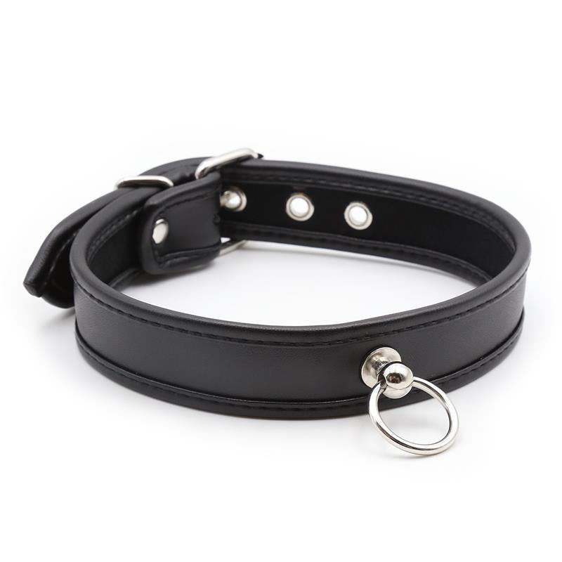 LATETOBED BDSM LINE - COLLAR CON ARO NEGRO