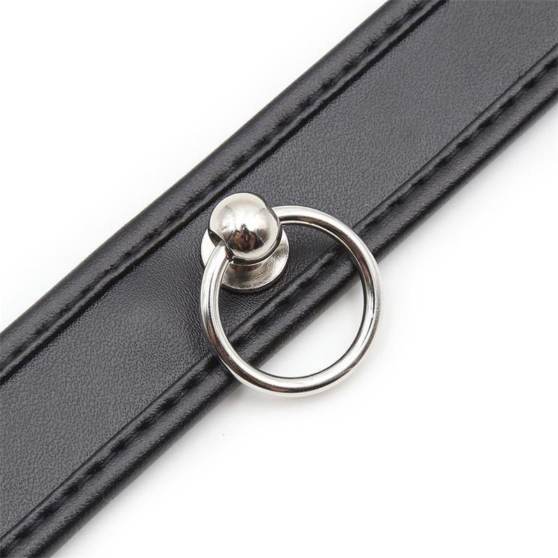 LATETOBED BDSM LINE - COLLAR CON ARO NEGRO