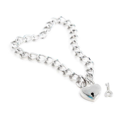 LATETOBED BDSM LINE - COLLAR CON CANDADO METAL TALLA M 44 CM