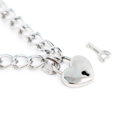 LATETOBED BDSM LINE - COLLAR CON CANDADO METAL TALLA M 44 CM