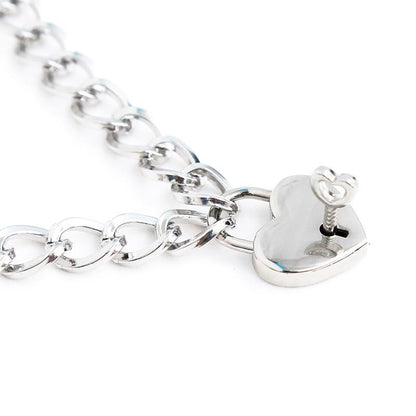 LATETOBED BDSM LINE - COLLAR CON CANDADO METAL TALLA M 44 CM