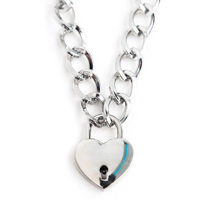 LATETOBED BDSM LINE - COLLAR CON CANDADO METAL TALLA M 44 CM