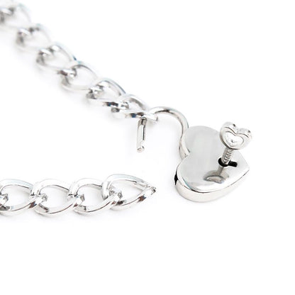 LATETOBED BDSM LINE - COLLAR CON CANDADO METAL TALLA M 44 CM