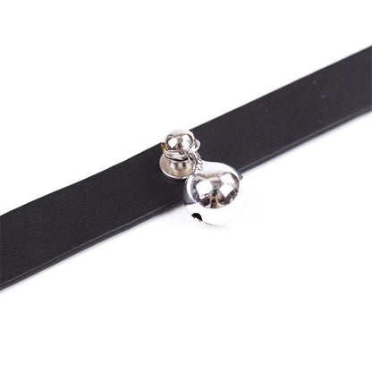 LATETOBED BDSM LINE - COLLAR CON CASCABEL AJUSTABLE 43 CM NEGRO