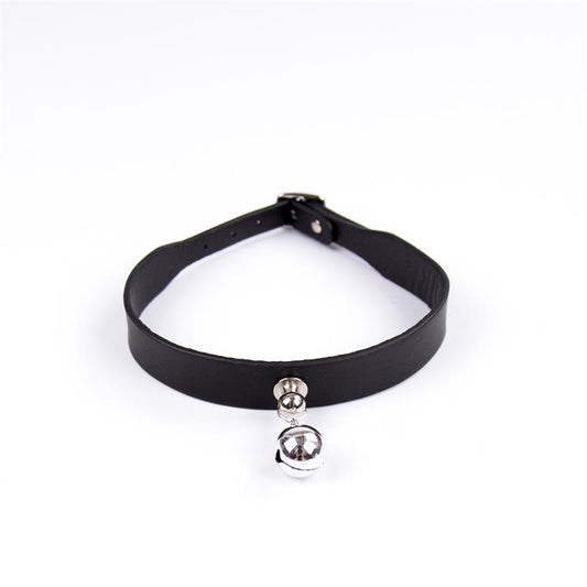 LATETOBED BDSM LINE - COLLAR CON CASCABEL AJUSTABLE 43 CM NEGRO
