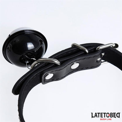 LATETOBED BDSM LINE - COLLAR CON CASCABEL AJUSTABLE NEGRO