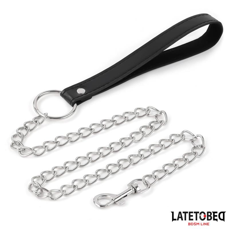 LATETOBED BDSM LINE - COLLAR CON CASCABEL Y CORREA