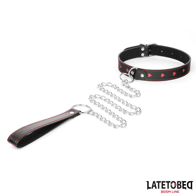 LATETOBED BDSM LINE - COLLAR CON CORREA 52 CM