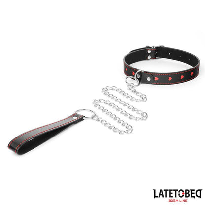 LATETOBED BDSM LINE - COLLAR CON CORREA 52 CM