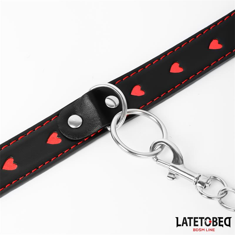 LATETOBED BDSM LINE - COLLAR CON CORREA 52 CM
