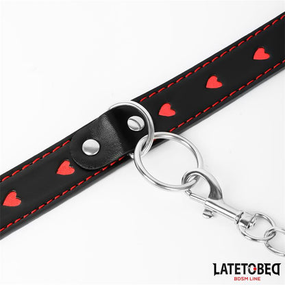 LATETOBED BDSM LINE - COLLAR CON CORREA 52 CM