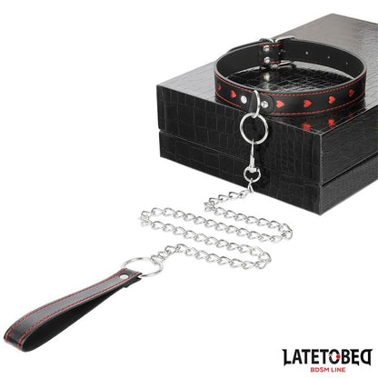 LATETOBED BDSM LINE - COLLAR CON CORREA 52 CM