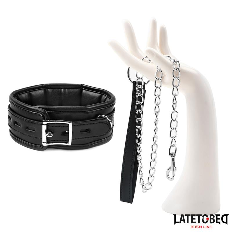 LATETOBED BDSM LINE - COLLAR CON CORREA ACOLCHADO