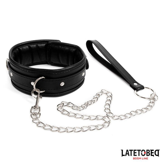 LATETOBED BDSM LINE - COLLAR CON CORREA ACOLCHADO