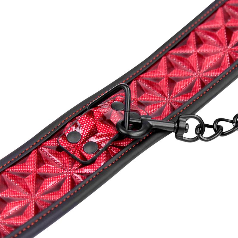 DIAMOND LINE - COLLAR CON CORREA AJUSTABLE DIAMOND CUERO VEGANO