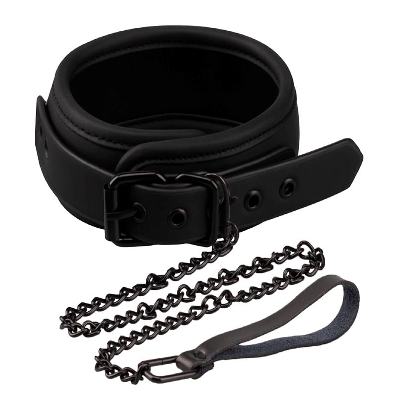 INTOYOU BLACK SHADOW - COLLAR CON CORREA CUERO VEGANO