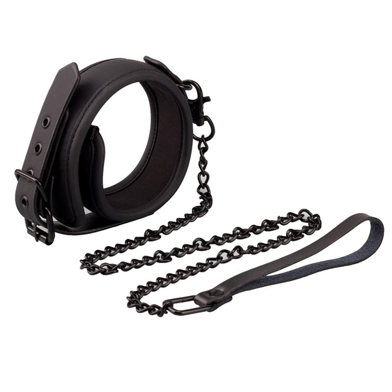 INTOYOU BLACK SHADOW - COLLAR CON CORREA CUERO VEGANO