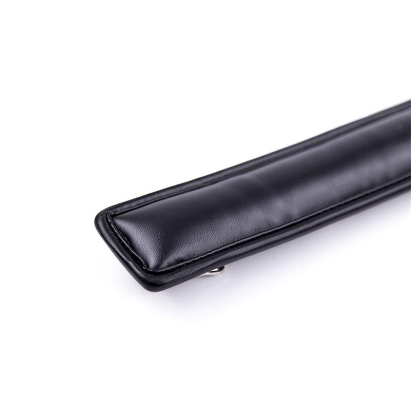 LATETOBED BDSM LINE - COLLAR CON CORREA DE METAL E INTERIOR ACOLCHADO NEGRO