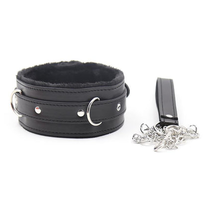 LATETOBED BDSM LINE - COLLAR CON CORREA DE METAL NEGRO