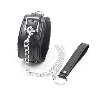LATETOBED BDSM LINE - COLLAR CON CORREA DE METAL NEGRO