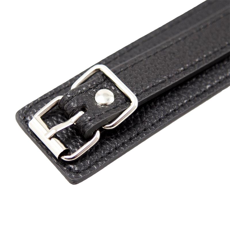 LATETOBED BDSM LINE - COLLAR CON CORREA DE PATRÓN DE SERPIENTE