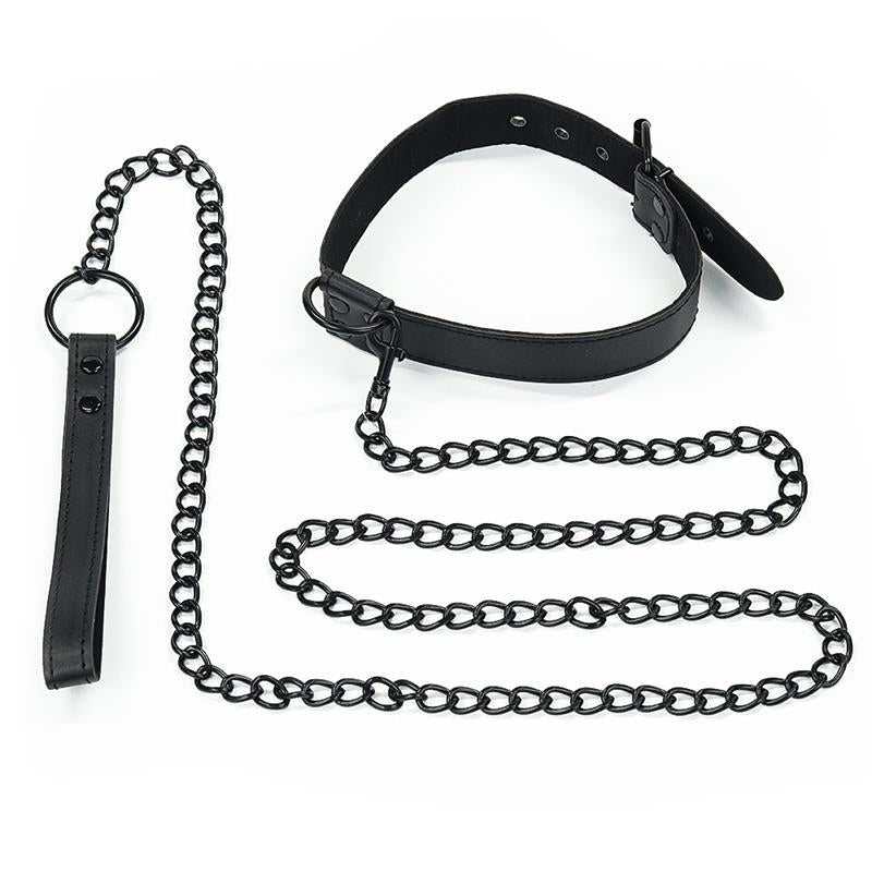 LOVETOY - COLLAR CON CORREA NEGRO MATE