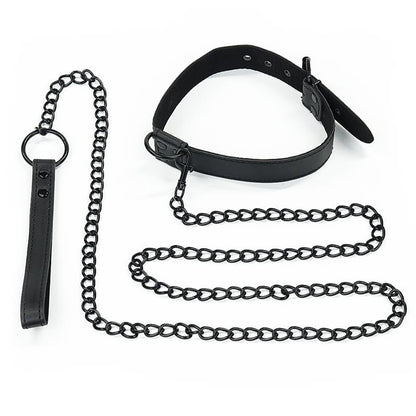 LOVETOY - COLLAR CON CORREA NEGRO MATE