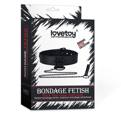 LOVETOY - COLLAR CON CORREA NEGRO MATE