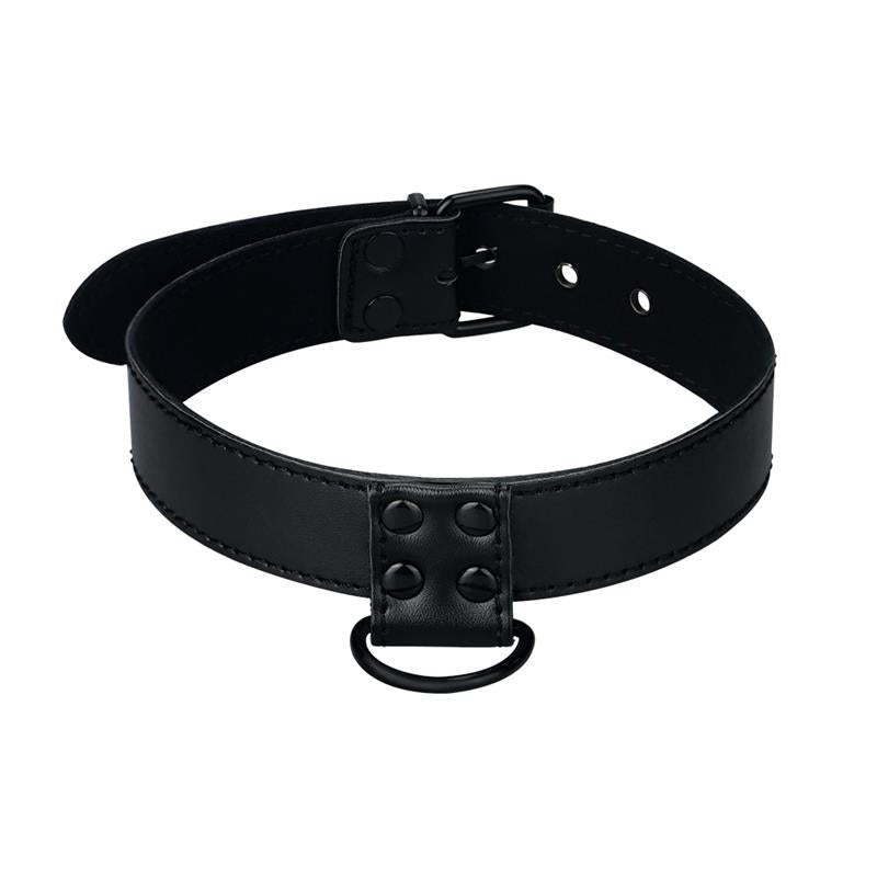 LOVETOY - COLLAR CON CORREA NEGRO MATE
