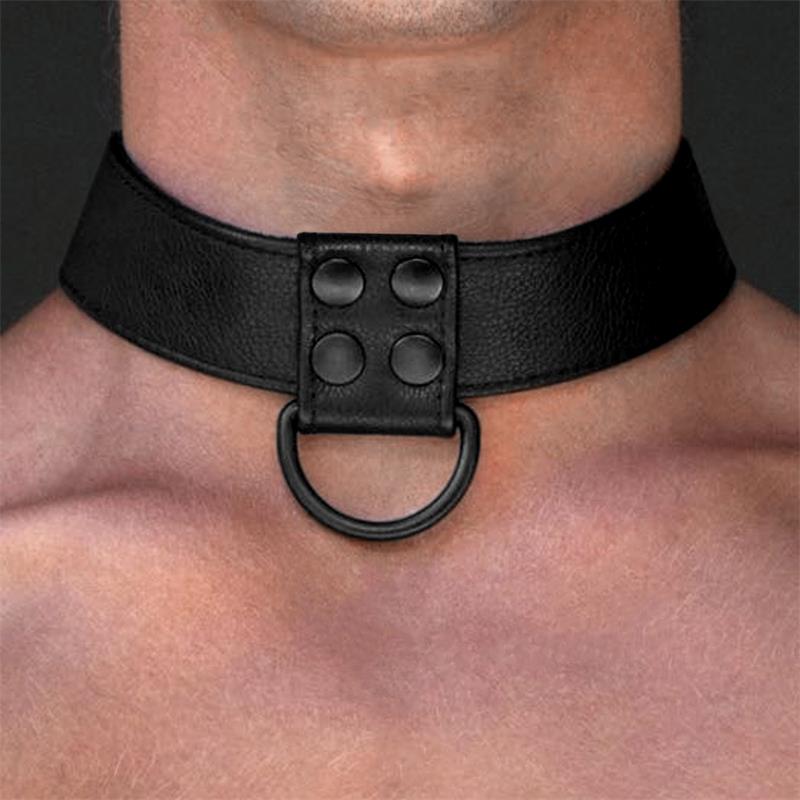 LOVETOY - COLLAR CON CORREA NEGRO MATE