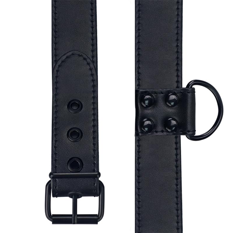 LOVETOY - COLLAR CON CORREA NEGRO MATE
