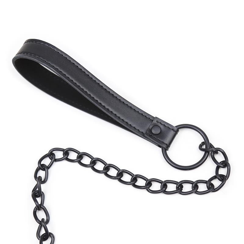 LATETOBED BDSM LINE - COLLAR CON CORREA NEGRO