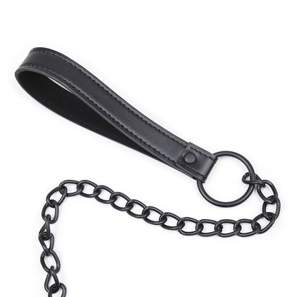 LATETOBED BDSM LINE - COLLAR CON CORREA NEGRO