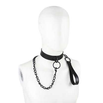 LATETOBED BDSM LINE - COLLAR CON CORREA NEGRO