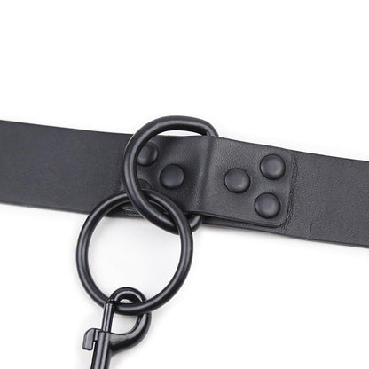 LATETOBED BDSM LINE - COLLAR CON CORREA NEGRO