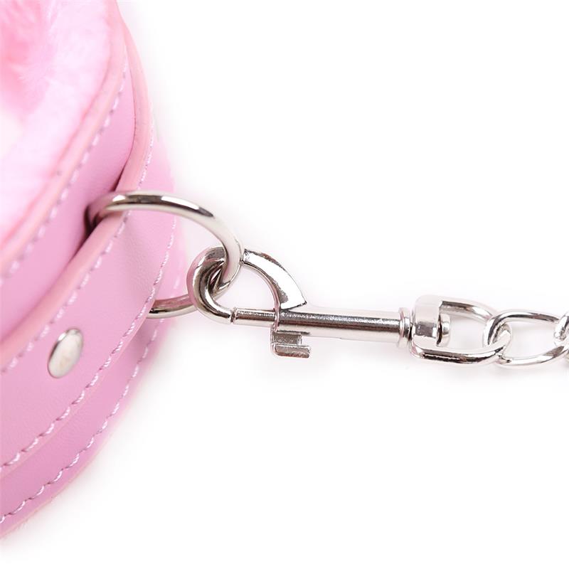 LATETOBED BDSM LINE - COLLAR CON CORREA ROSA PASTEL