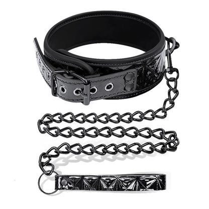 BEGME - BLACK EDITION COLLAR CUERO VEGANO CON FORRO DE NEOPRENO