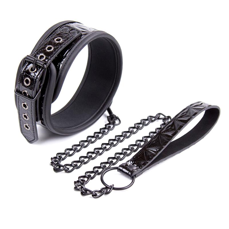 BLACK SAPPHIRE - COLLAR CON CORREA SAPPHIRE CUERO VEGANO